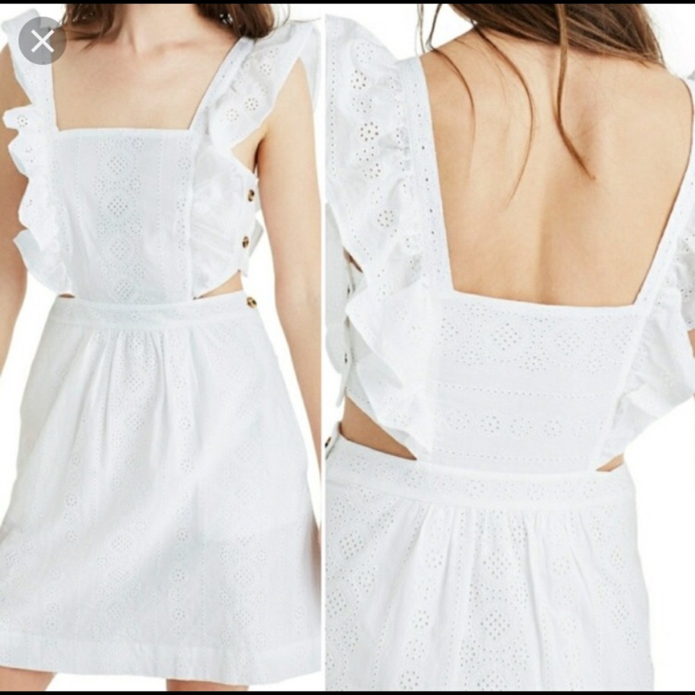 Madewell Leilani Cut Out Apron Dress